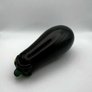 Vintage Hand Blown glass eggplant murano style hand blown glass fruit